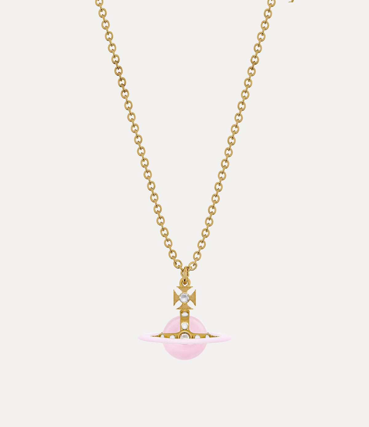 VIVIENNE WESTWOOD Original Orb Pendant Necklace Brass(Petite/Pink)