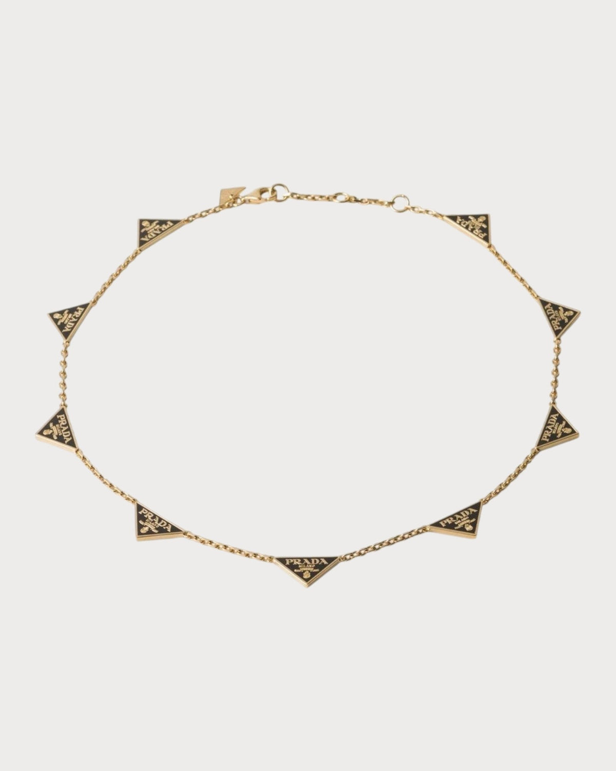 PRADA 1IC081 Enameled Metal Necklace(Gold)