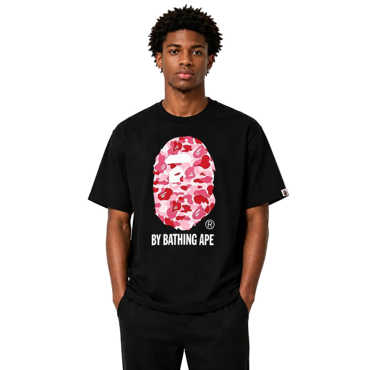 BAPE ABC Camo By Bathing Ape Tee Black Pink