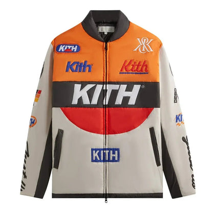 Kith Full Zip Brixton Puffed Shirt Jacket Sandrift