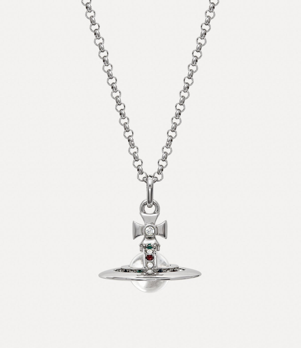 VIVIENNE WESTWOOD Tiny Orb Pendant Necklace Brass(Silver)