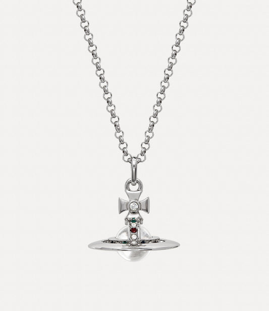VIVIENNE WESTWOOD Tiny Orb Pendant Necklace Brass(Silver)